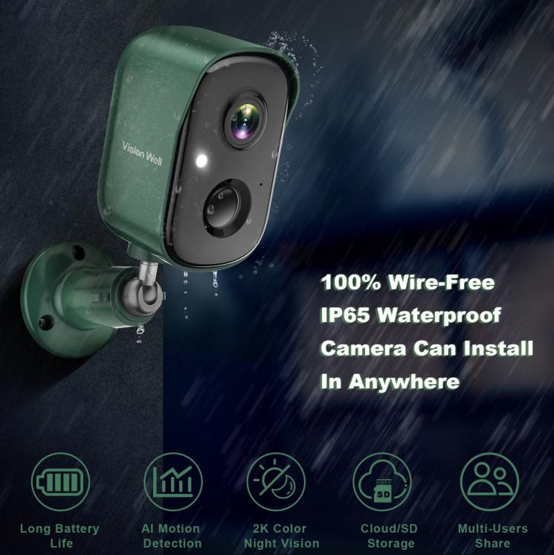 VisionWell Wireless Security Camera – 1080P HD, Motion Detection & Two-Way Talk