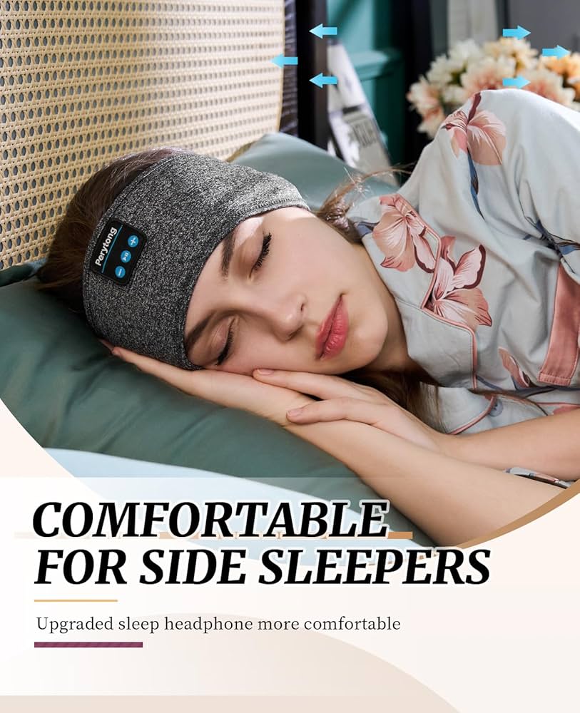 Wireless Sleep Headphones Headband – Bluetooth Sports & Sleeping Mask with HD Sound