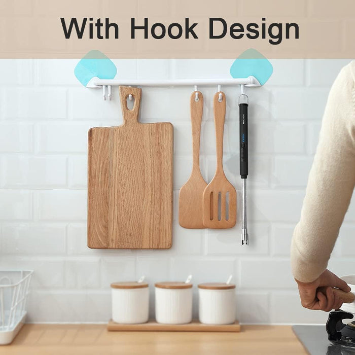 Rechargeable USB Electric Arc Lighter – Windproof Plasma Candle & BBQ Lighter (Black)