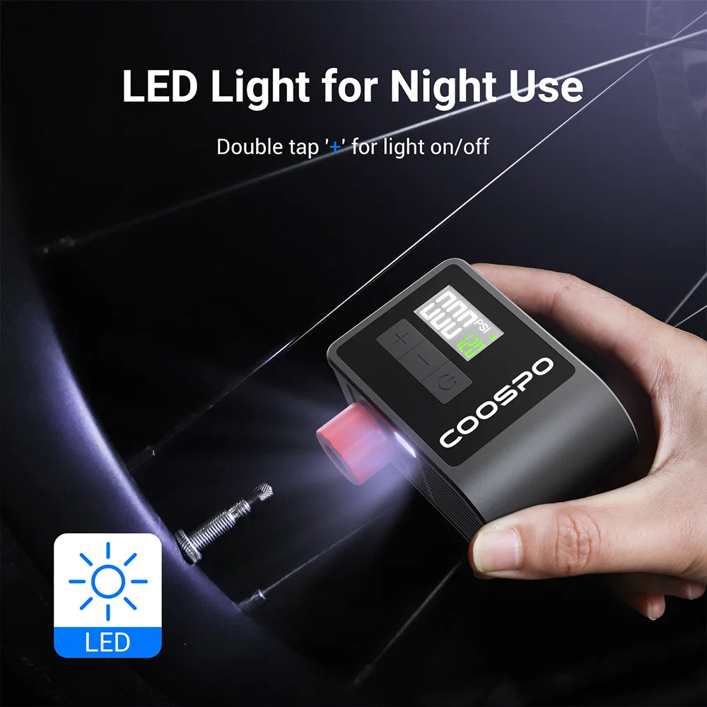 Mini Electric Air Pump – Portable 120 PSI Digital Tire Inflator