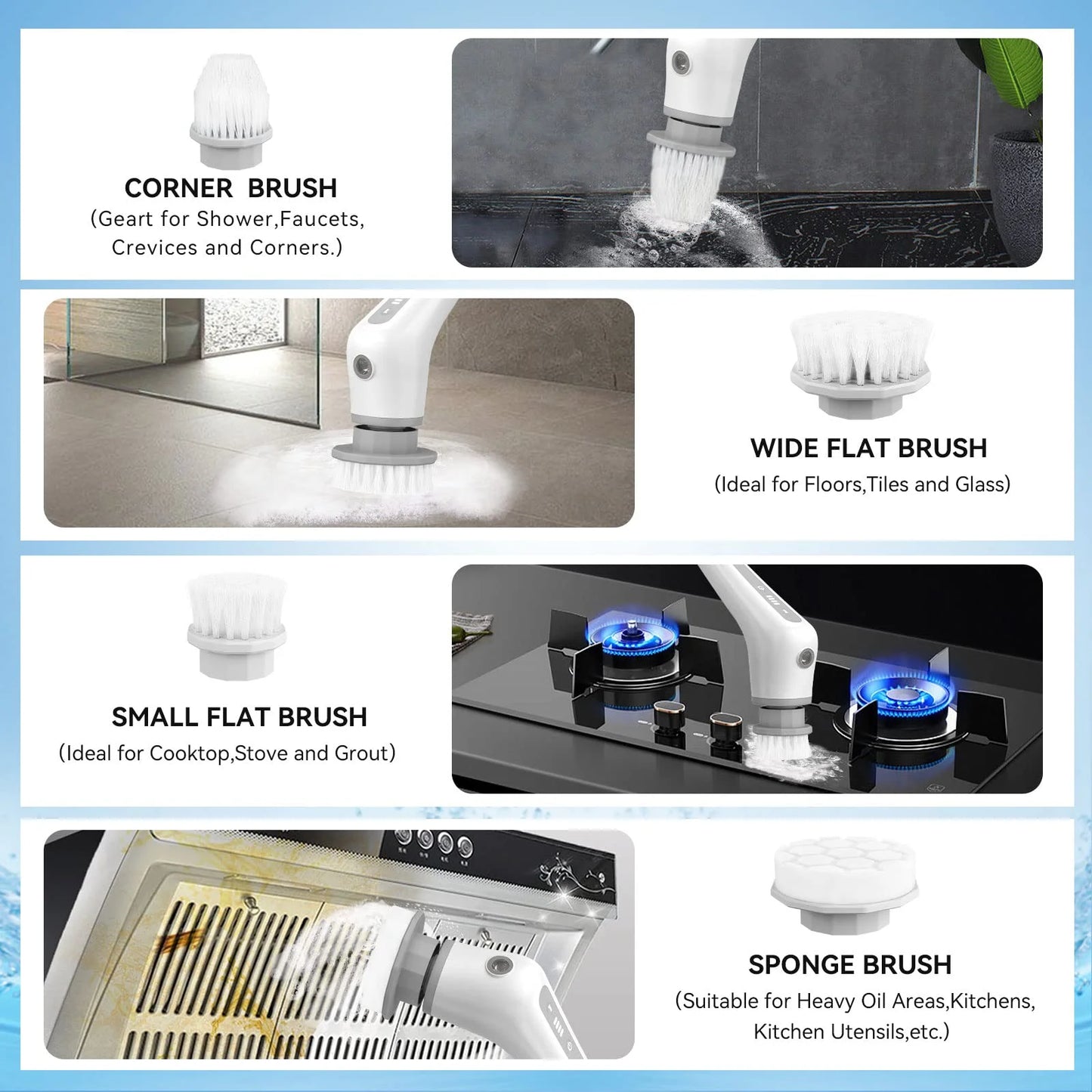 Electric Spin Scrubber – Cordless Shower & Floor Cleaner with 48" Extendable Handle