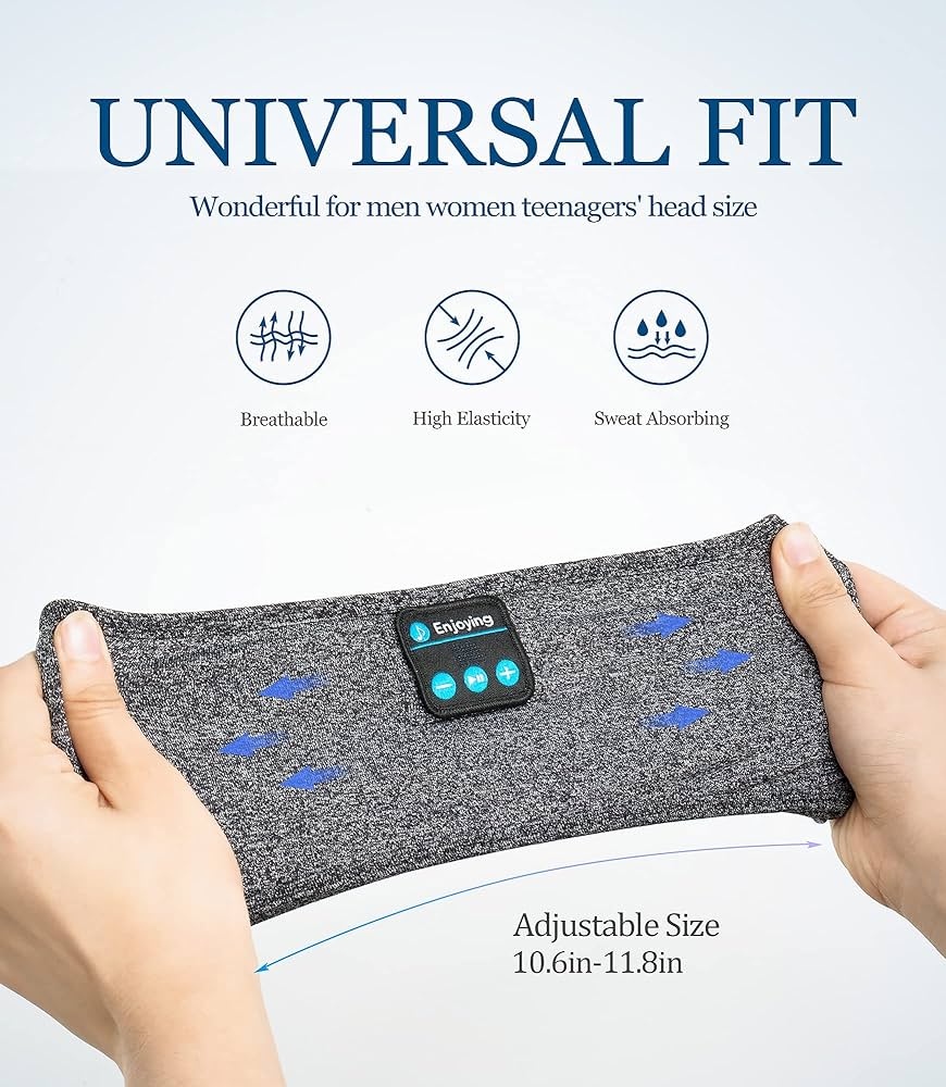 Wireless Sleep Headphones Headband – Bluetooth Sports & Sleeping Mask with HD Sound