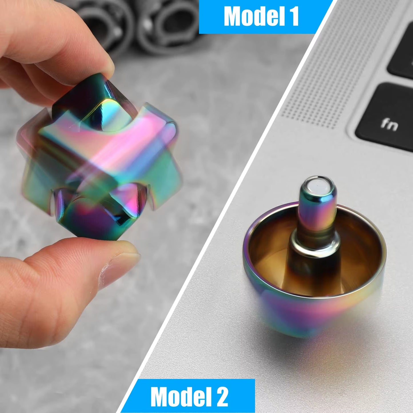 Metal Cube Spinner Fidget Toy – 3D Puzzle Gyro Gear Stress Relief Spinner for Kids & Adults