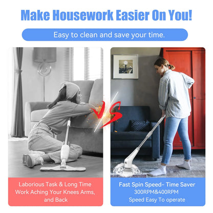 Electric Spin Scrubber – Cordless Shower & Floor Cleaner with 48" Extendable Handle