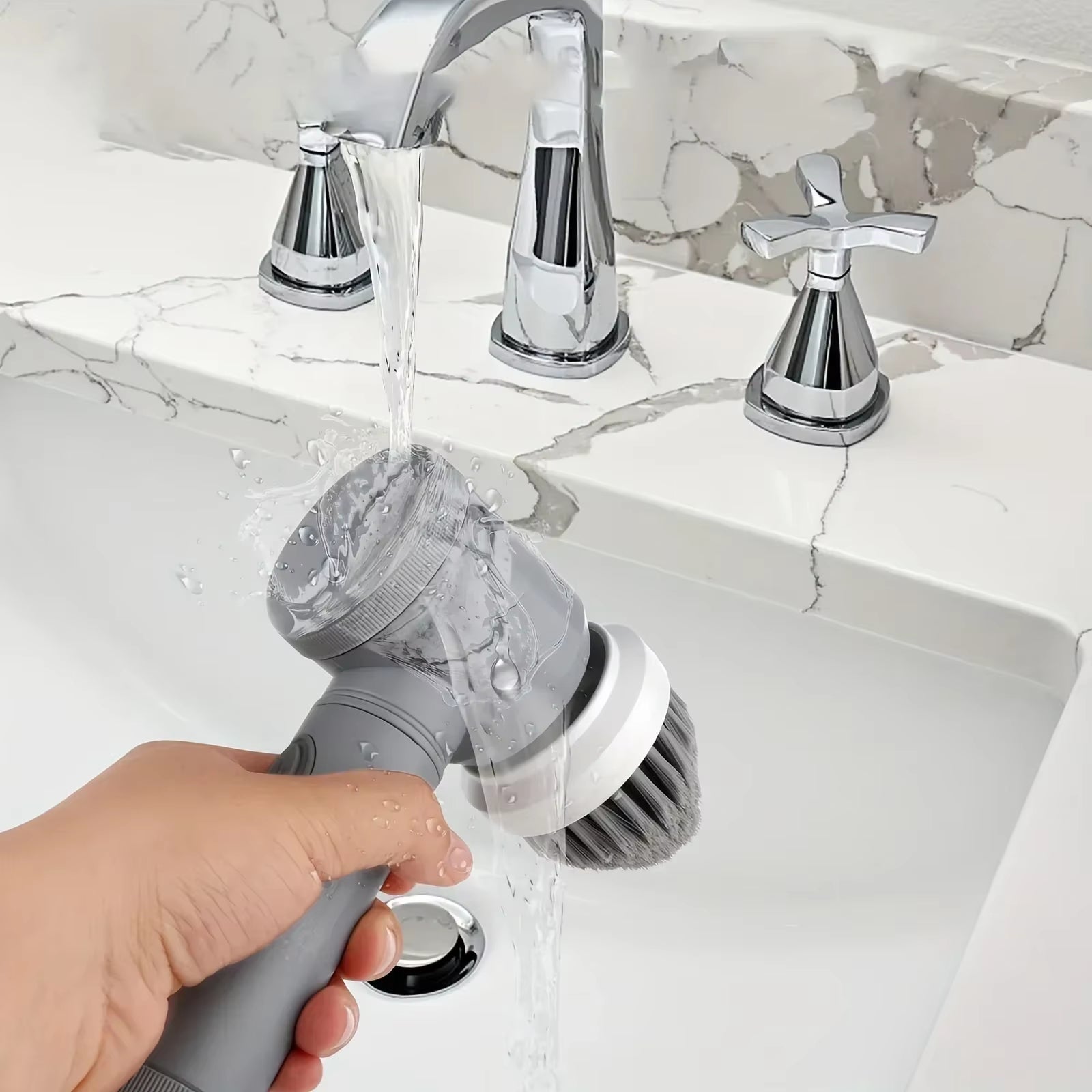 Electric Spin Scrubber – Cordless Cleaning Brush with 6 Replaceable Heads