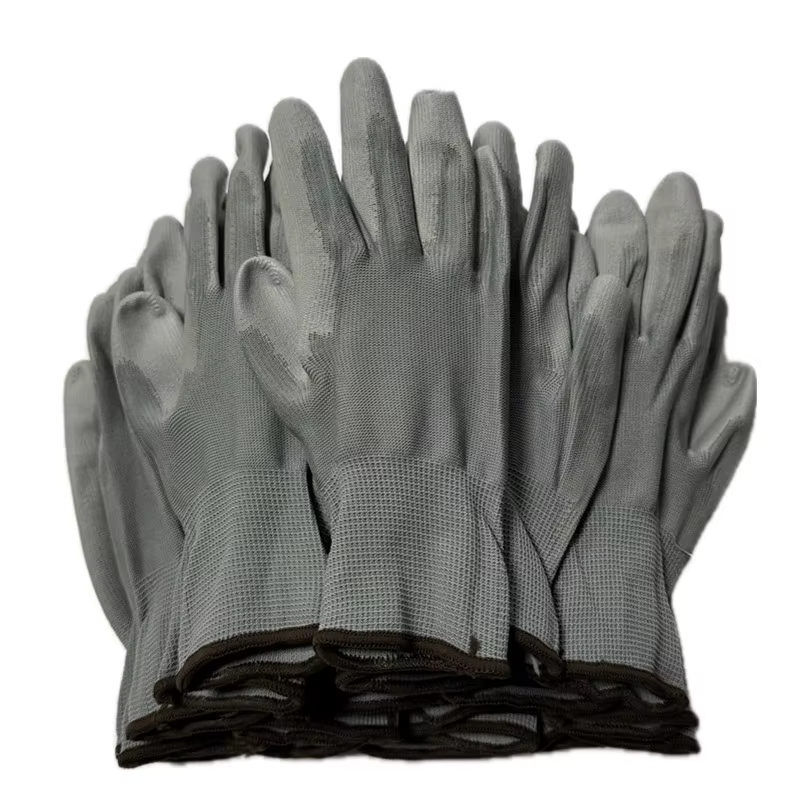 10/30 Pair Logo Free Polyurethane Gloves Safety Work Gloves Repair Gloves Palm Coated Gloves Carpenter Repairman Supplies