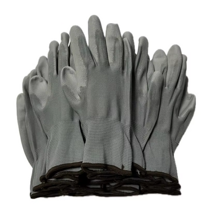 10/30 Pair Logo Free Polyurethane Gloves Safety Work Gloves Repair Gloves Palm Coated Gloves Carpenter Repairman Supplies