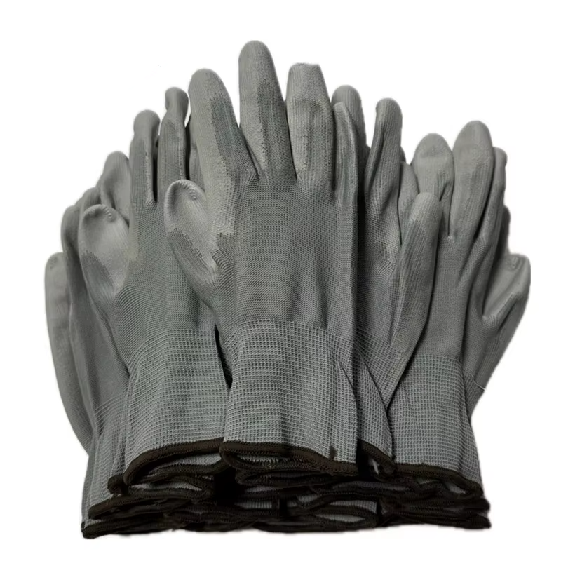 10/30 Pair Logo Free Polyurethane Gloves Safety Work Gloves Repair Gloves Palm Coated Gloves Carpenter Repairman Supplies