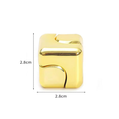Metal Cube Spinner Fidget Toy – 3D Puzzle Gyro Gear Stress Relief Spinner for Kids & Adults