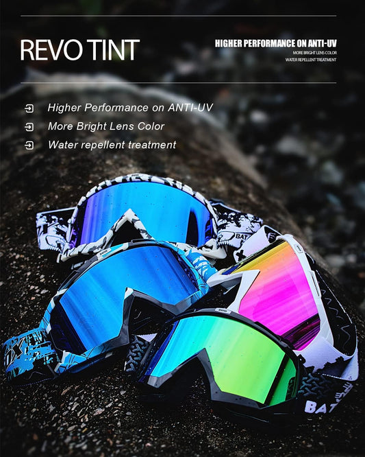 Motocross & ATV Riding Goggles – UV400 Dust-Proof, Anti-Slip Strap