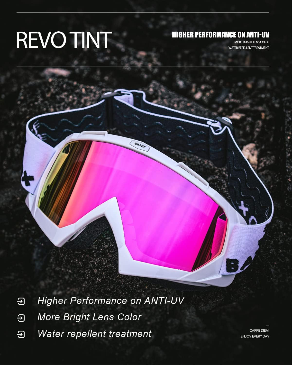 Motocross & ATV Riding Goggles – UV400 Dust-Proof, Anti-Slip Strap