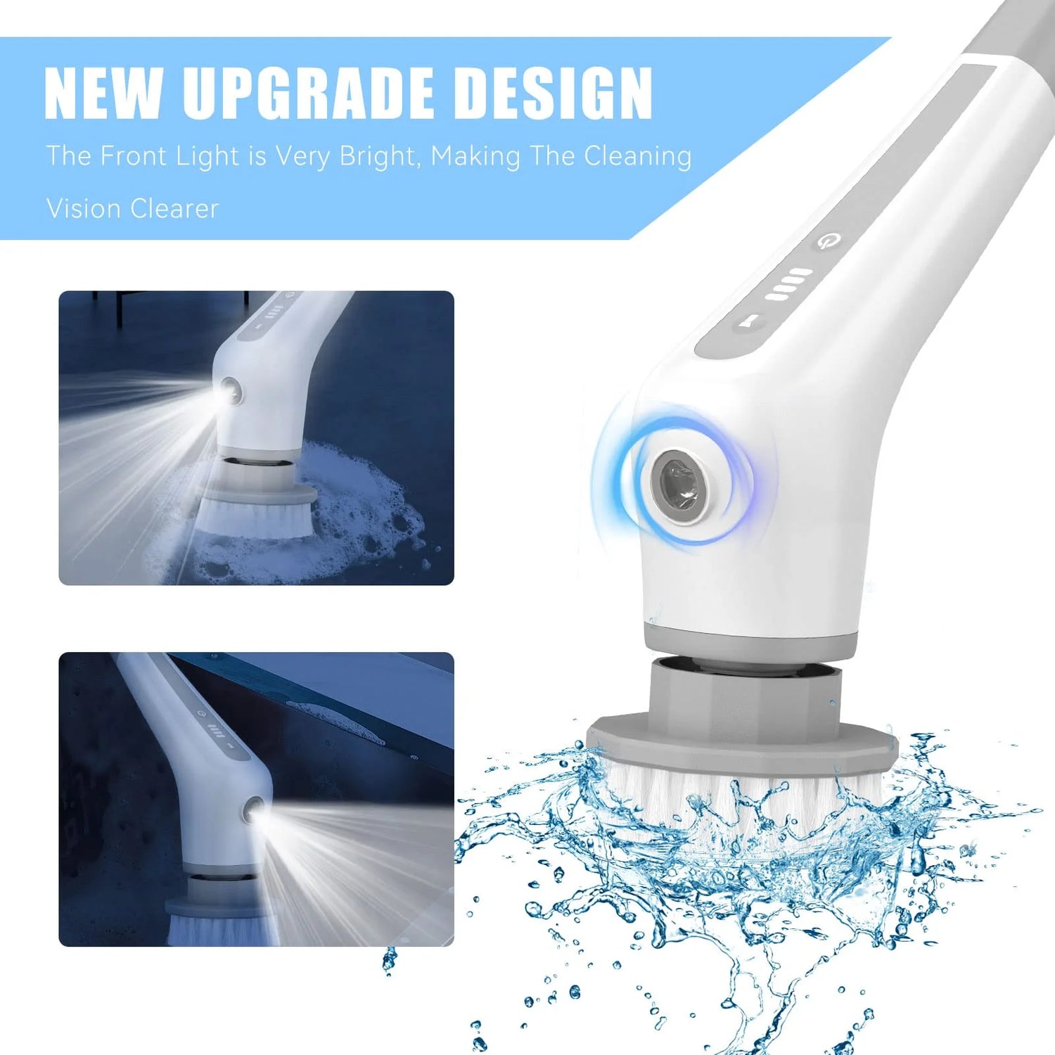Electric Spin Scrubber – Cordless Shower & Floor Cleaner with 48" Extendable Handle