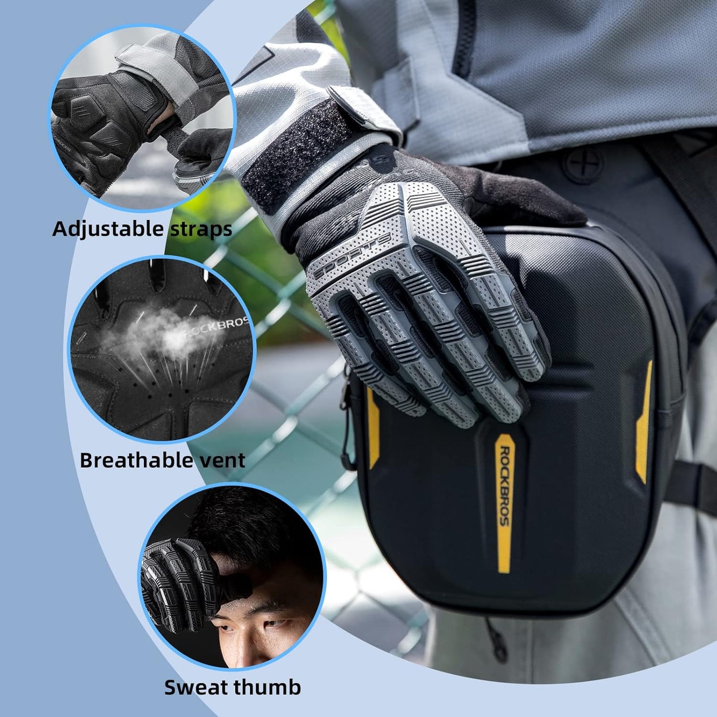 Black Gloves Protection for BMX MX ATV MTB
