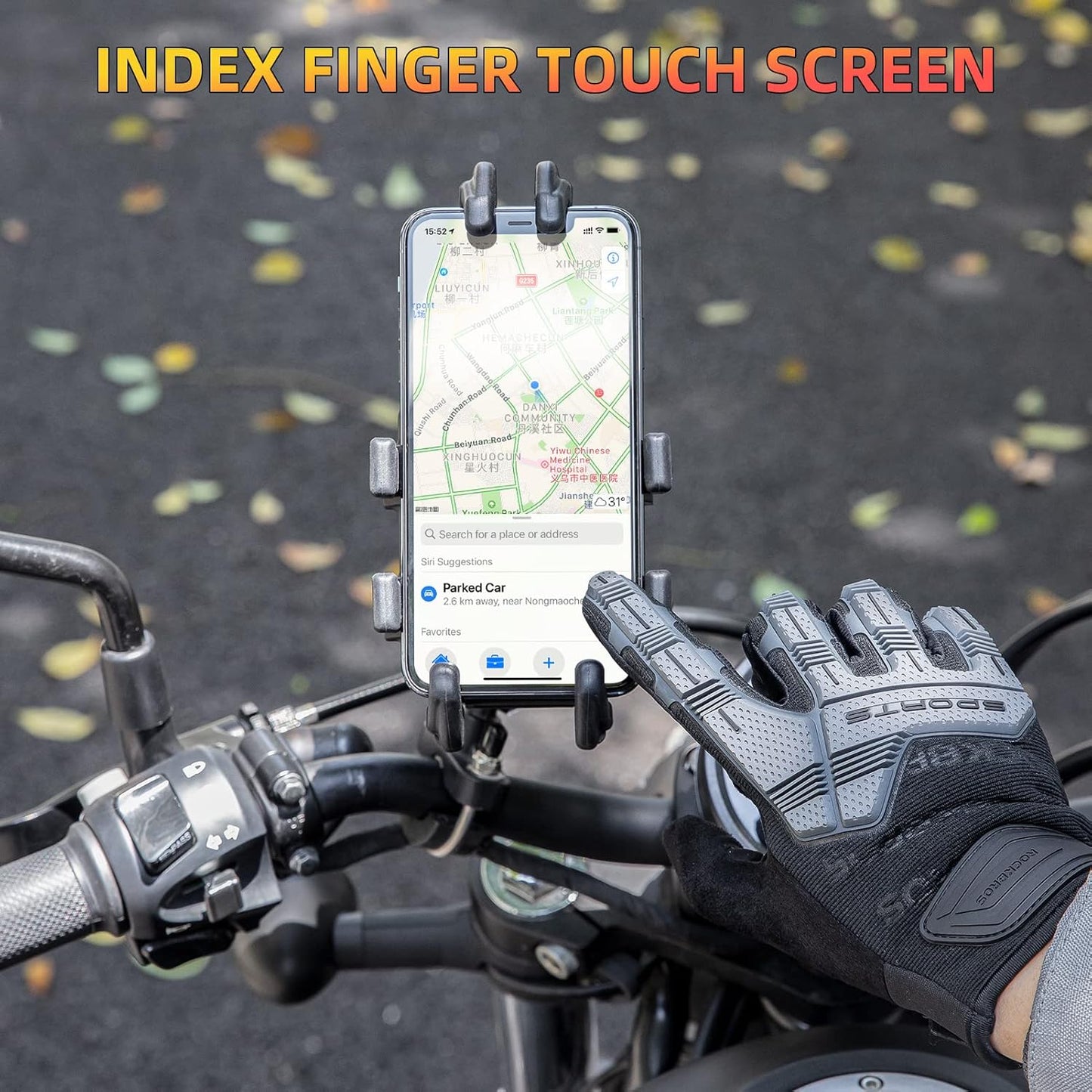 Black Gloves Protection for BMX MX ATV MTB