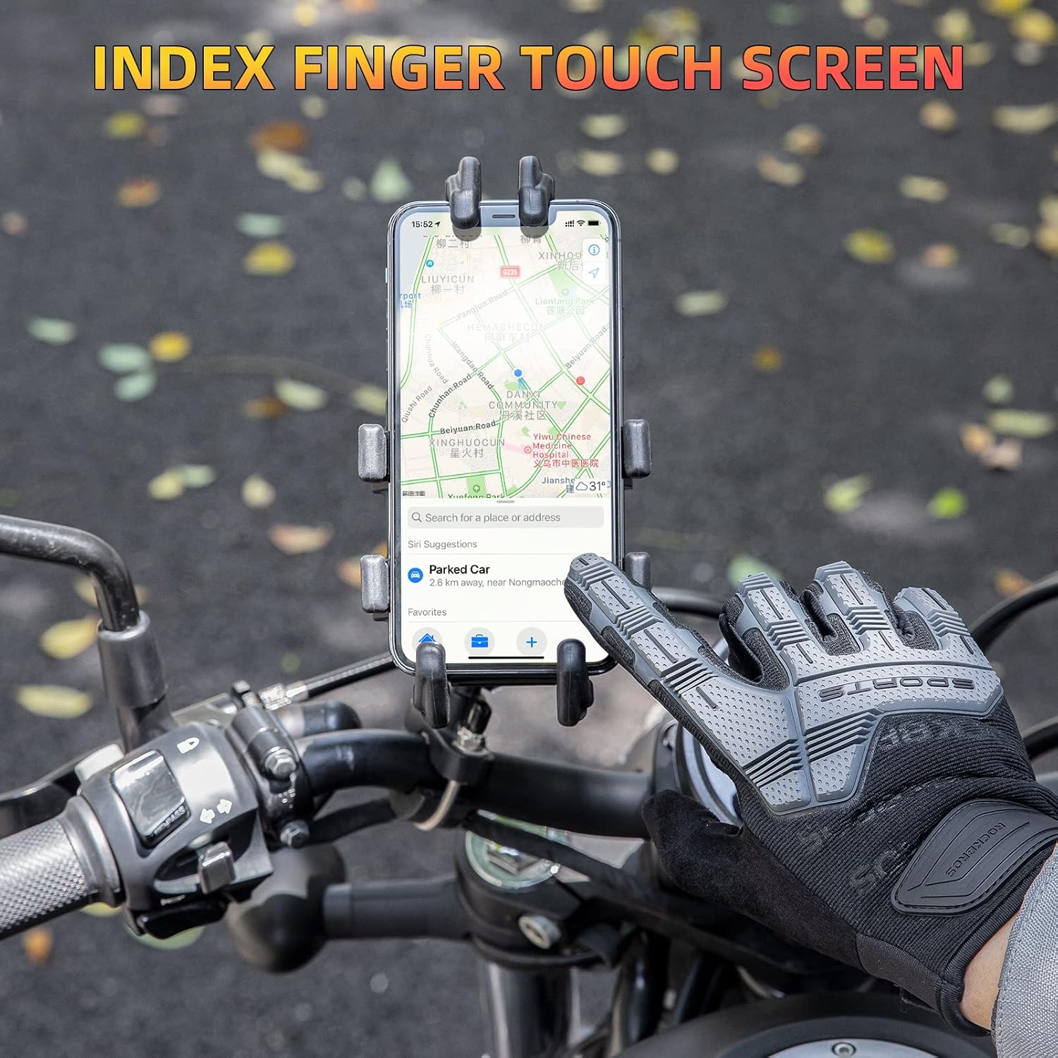 Black Gloves Protection for BMX MX ATV MTB