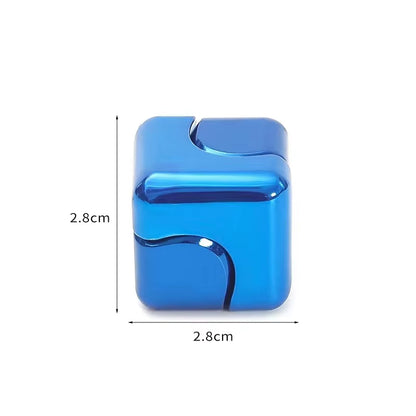 Metal Cube Spinner Fidget Toy – 3D Puzzle Gyro Gear Stress Relief Spinner for Kids & Adults