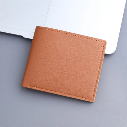 Black Large Capacity Wallet with Multiple Card Slots Simple Wallet Two Fold Men'S Wallet Thin Male Credit Card Holder