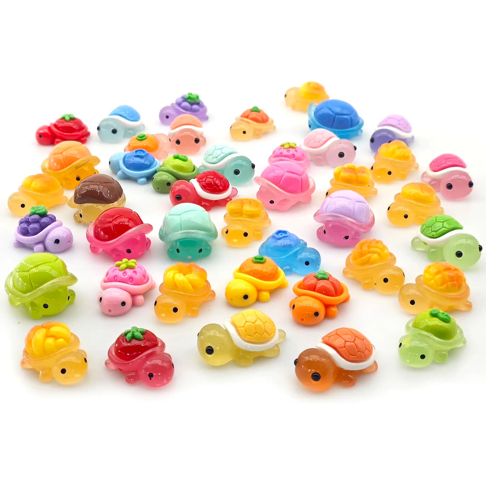 Mini Ocean Resin Turtle Figurines – Cute Home Decor & DIY Accessories