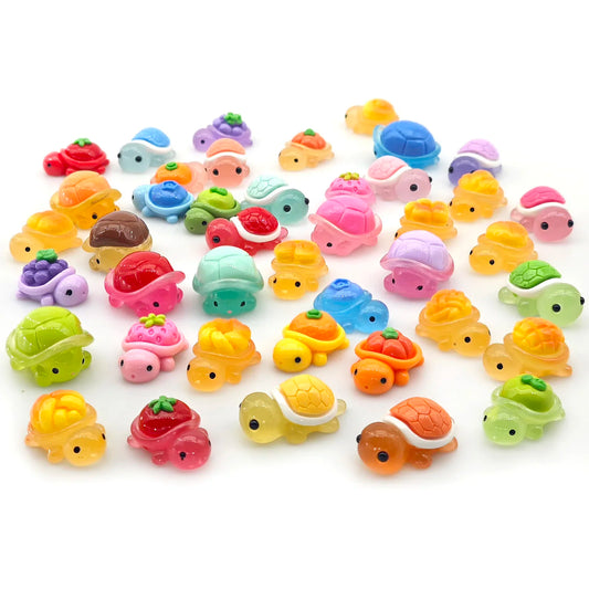 Mini Ocean Resin Turtle Figurines – Cute Home Decor & DIY Accessories