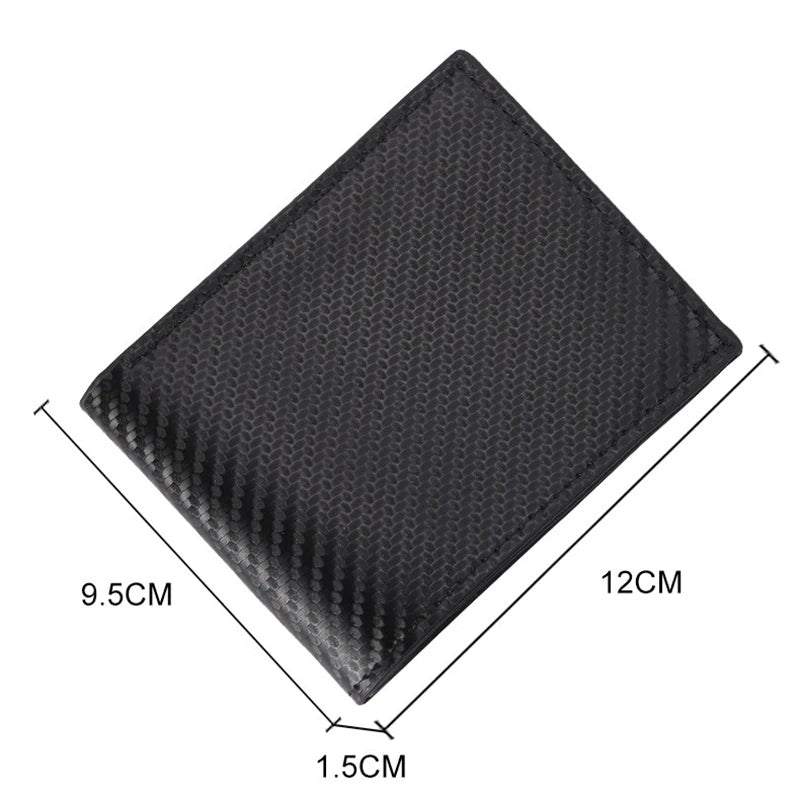 Black Large Capacity Wallet with Multiple Card Slots Simple Wallet Two Fold Men'S Wallet Thin Male Credit Card Holder