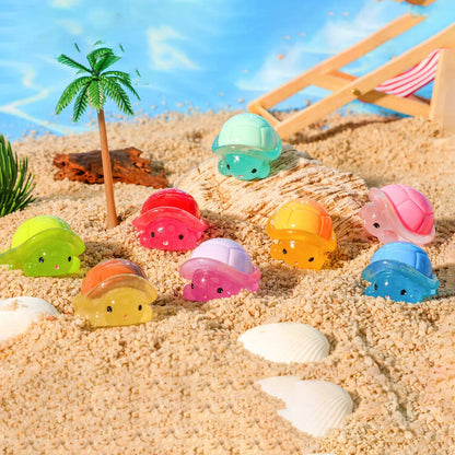 Mini Ocean Resin Turtle Figurines – Cute Home Decor & DIY Accessories