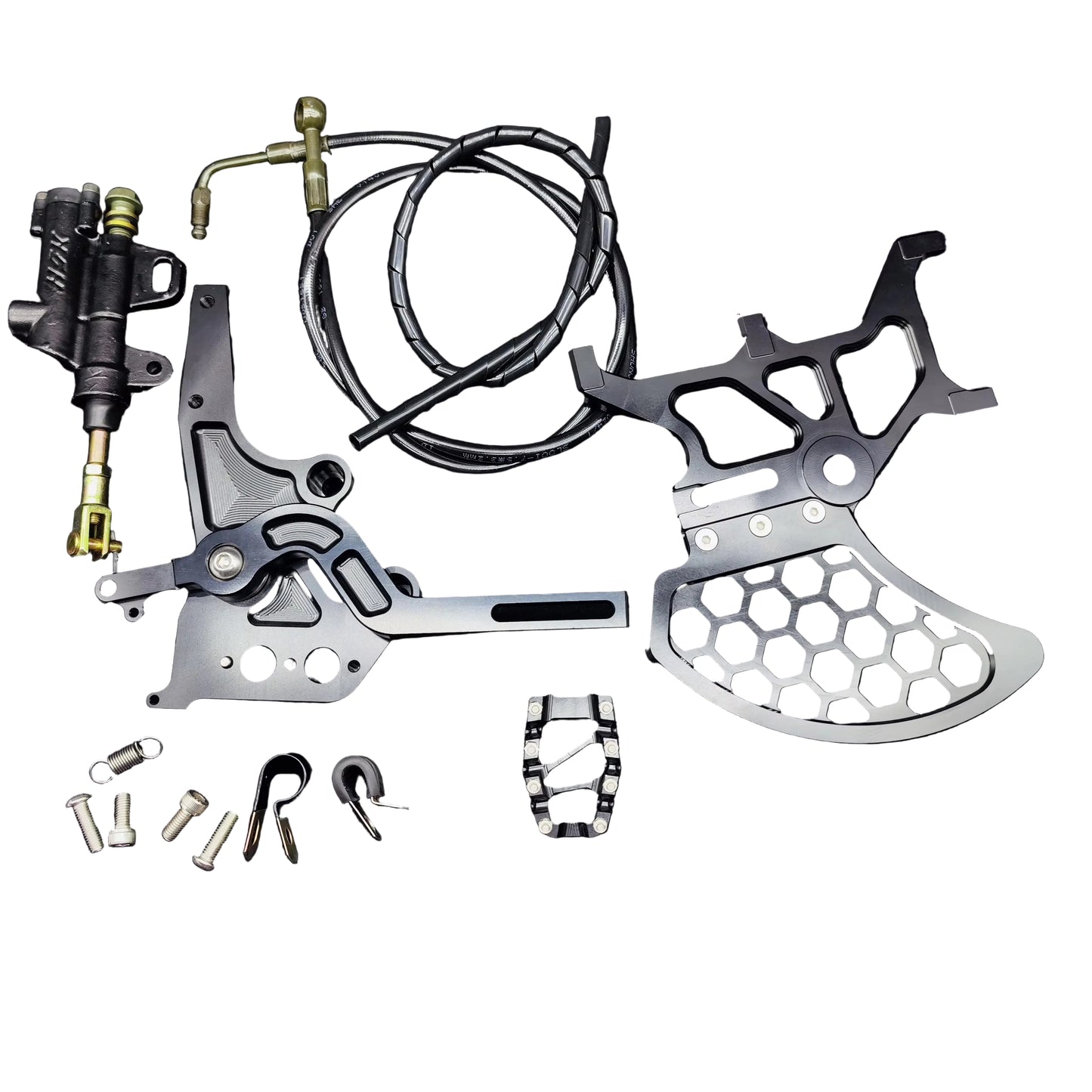 Foot Brake Conversion Kit + Dual Caliper Bracket — Fits Surron, Talaria, Segway X260/X160