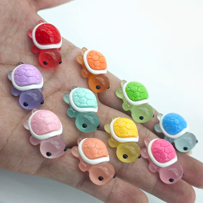 Mini Ocean Resin Turtle Figurines – Cute Home Decor & DIY Accessories