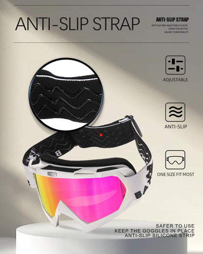 Motocross & ATV Riding Goggles – UV400 Dust-Proof, Anti-Slip Strap