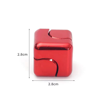 Metal Cube Spinner Fidget Toy – 3D Puzzle Gyro Gear Stress Relief Spinner for Kids & Adults