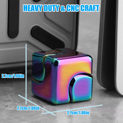 Metal Cube Spinner Fidget Toy – 3D Puzzle Gyro Gear Stress Relief Spinner for Kids & Adults