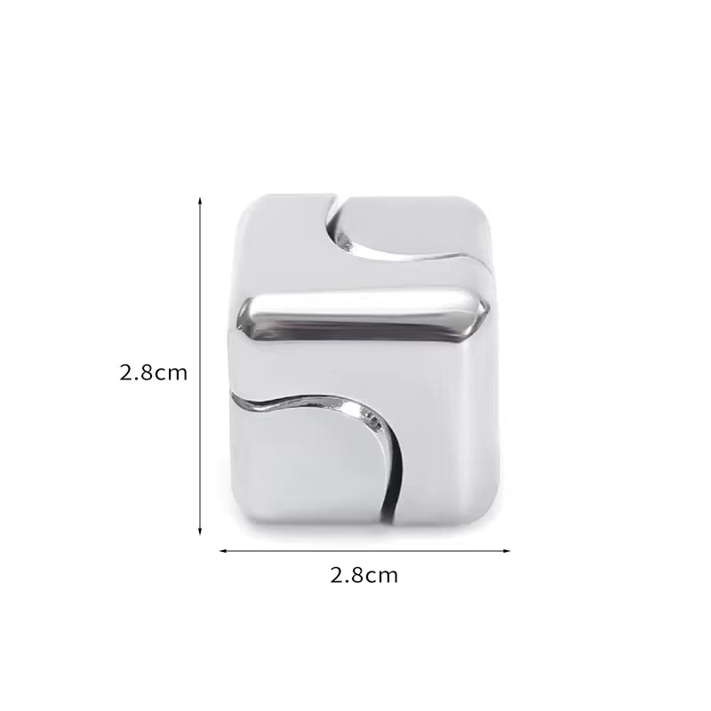 Metal Cube Spinner Fidget Toy – 3D Puzzle Gyro Gear Stress Relief Spinner for Kids & Adults