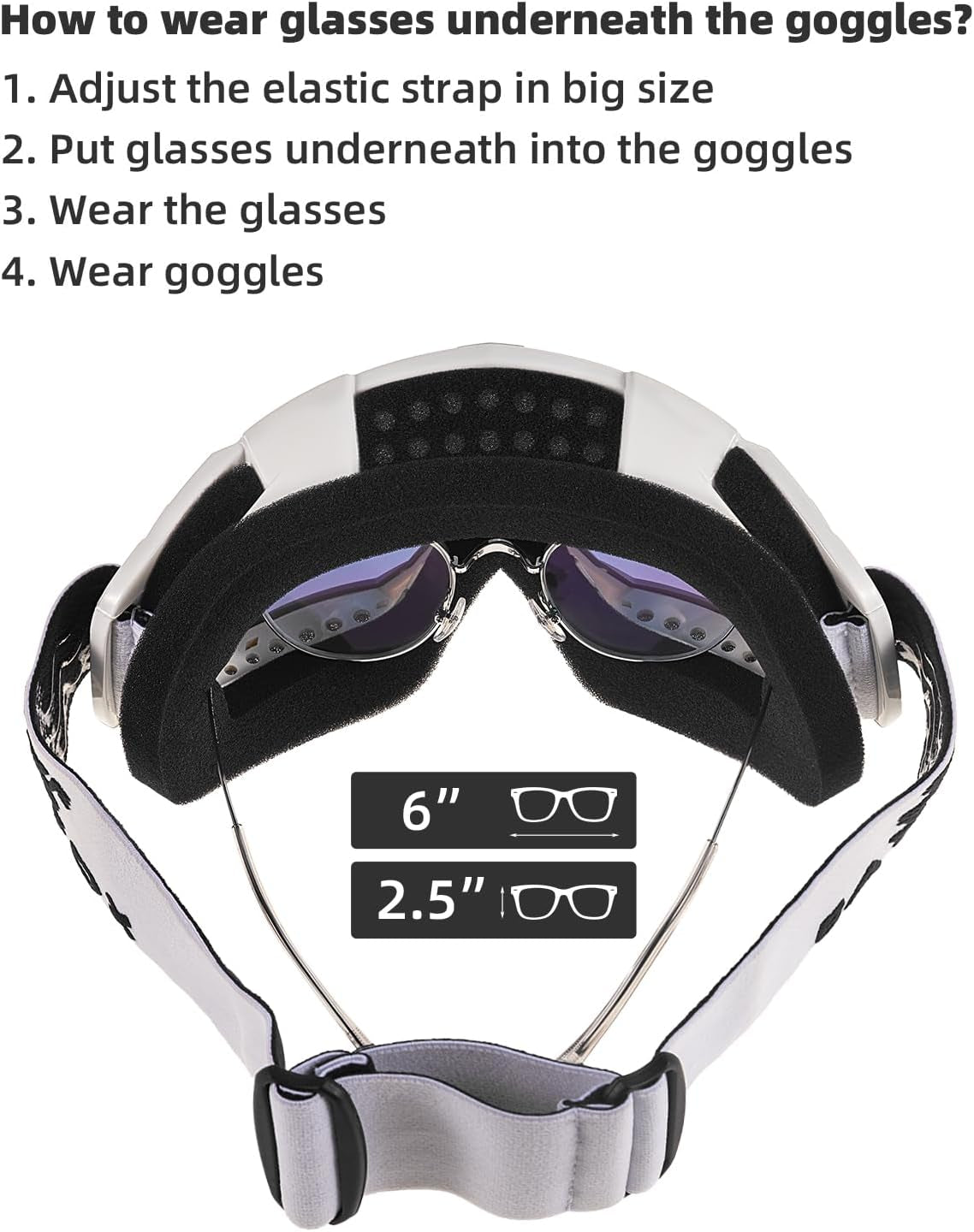 Motocross & ATV Riding Goggles – UV400 Dust-Proof, Anti-Slip Strap