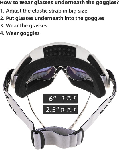 Motocross & ATV Riding Goggles – UV400 Dust-Proof, Anti-Slip Strap